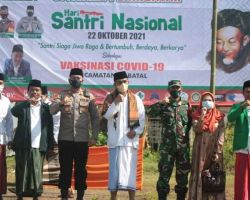 Peringati HSN 2021, Santri dan Karang Taruna Robatal Sampang Gelar Vaksinasi