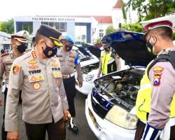 Nataru, Kapolrestabes Surabaya Pastikan Kendaraan Polisi Siap Operasional