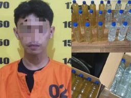 Seorang Pria di Kediri Diringkus Polisi Karena Jual Miras Tanpa Izin