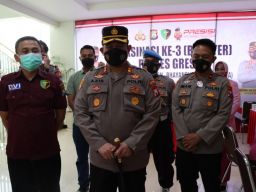 Ratusan Personel Polres Gresik Terima Vaksinasi Booster
