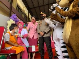 Polres Probolinggo Undang Badut Agar Anak Minat Vaksin