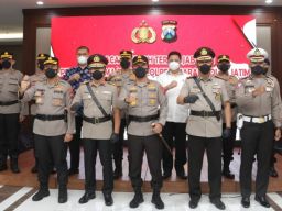 Sertijab Empat Kapolres dan PJU Dipimpin Kapolda Jatim