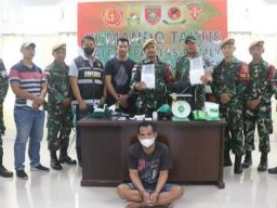 TNI Ringkus Penyelundup 2,1 Kg Narkotika di Nunukan