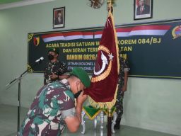 Danrem 084/BJ pimpin Sertijab Dandim 0826/Pamekasan.