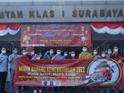Rutan Surabaya Terima Rombongan Mudik Bersama Kemenkumham