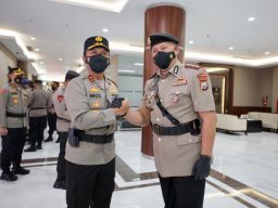 Serah Terima Jabatan Ditpamobvit dan Kenaikan Pangkat Pengabdian Polda Jatim