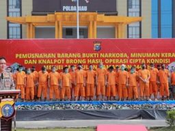 Polda Riau Musnahkan Ribuan Barang Bukti Operasi Cipta Kondisi