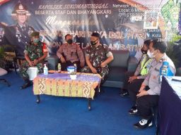 Danramil Tandes Kunjungi Pos Pantau Pengamanan Lebaran