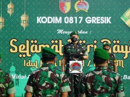 Tali Silaturahmi Seluruh Prajurit Jajaran Kodim 0817 Gresik Ikuti Halal Bihalal
