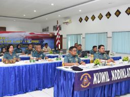 Kodiklatal Ikuti Rakernisku I TNI AL TA 2022 Secara Virtual