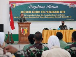 Cegah Pelanggaran, Korem 084 Bhaskara Jaya Gelar Penyuluhan Hukum