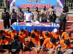 Maraknya Peredaran Narkoba, Polres Gresik Berhasil Amankan 16 Tersangka