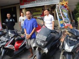 Gasak 10 Motor, Seorang Nelayan Asal Sarang Diringkus Waktu Kabur ke Semarang