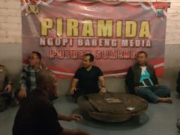 Polres Sumenep Ngopi Bareng Wartawan Bertajuk "Piramida" di Cafe Brobaks