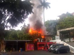 Warung Makan di Jl Senayan Jaksel Terbakar, 9 Unit Damkar Dikerahkan ke Lokasi