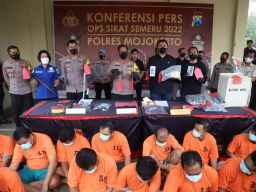 Selama 12 hari,30 Pelaku Tindak Pidana Berhasil Diamankan Polres Mojokerto