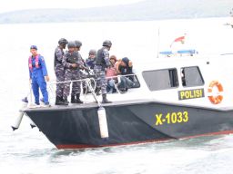 KTT G20, Polresta Banyuwangi Gelar Simulasi Pengamanan di Selat Bali