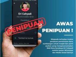 Awas! Nama Wali Kota Eri Cahyadi Dipakai Penipu untuk Meminta Uang