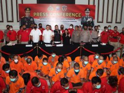 Beraksi di Surabaya, 74 Pelaku dan 21 Barang Bukti Curanmor Diamankan Polisi