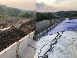 DPD LPKAN Indonesia Jateng Protes Kontraktor Jalan Jangli Tembalang yang Ambles