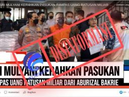 Beredar Video Sri Mulyani Bawa Pasukan Rampas Harta Bakrie, Itu Berita Hoax