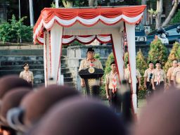 Bupati Tamba Pimpin Apel Peringatan Hari Pramuka ke-62 Tahun 2023