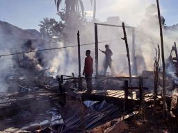 Kebakaran di Nunukan Melalap Habis Dua Rumah Dinas Koramil