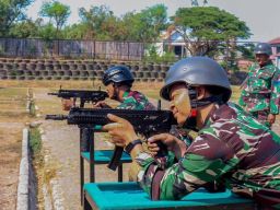 Prajurit Batalyon Infanteri 3 Marinir Uji Coba Senjata PM3 Besutan Pindad