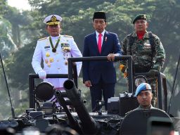HUT TNI ke 78 di Silang Monas Jakarta, Presiden Joko Widodo Menjadi Inspektur Upacara