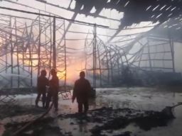 Gudang Logistik Lazada di Taman, Sidoarjo Ludes Dilalap si Jago Merah