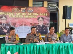 Refleksi Akhir tahun, Kapolres Mimika Mengatakan, Angka Kriminalitas Turun 6,8 persen.