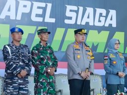 Bupati Ipuk Fiestiandani Pimpin Apel Siaga Linmas Banyuwangi Jelang Pemilu 2024