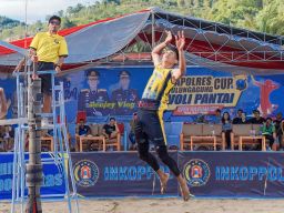 Turnamen Bola Voli Pantai Kapolres Tulungagung Cup 2024, Jatim 1 Berhasil Meraih Juara
