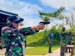 Hadapi Event Tembak Pistol Pangkoarmada III, Kala Hitam Latihan dengan Pistol Pindad