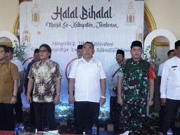 Bupati Jembrana dan Bupati Badung Kompak Hadiri Halal Bihalal Desa Air Kuning