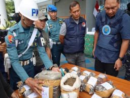 Tim X XQR Lantamal Jayapura Gagalkan Upaya Penyelundupan Ganja 13.430 Gram