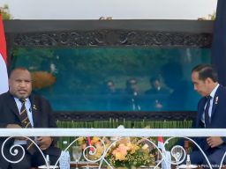 Jokowi Sambut Kedatangan PM Papua Nugini di Istana Bogor untuk Pertemuan Bilateral Kedua