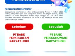 HOKIbank Lebih Hoki Bersama Kami, Perubahan Nomenklatur Resmi Diumumkan