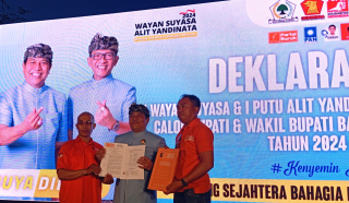 Deklarasi Pasangan I Wayan Suyasa dan I Putu Alit Yandinata Sebagai Calon Bupati dan Wakil Bupati Badung 2024-2029