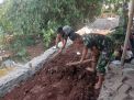 TMMD Kota Depok Masuk Hari ke 15, Kebut Pengerjaan Turap Jalan Delima, Bojongsari.