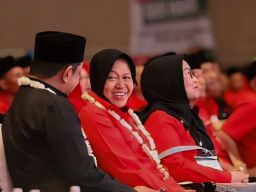 Risma dan Gus Hans Disambut Antusias pada Rakerdasus PDI Perjuangan di Ballroom Hotel Vasa Surabaya