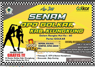 DPD Partai Golkar Klungkung Gelar Senam Sehat dalam Rangka HUT Ke-60 Partai Golkar