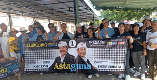 Paslon Astaguna Simekrama, Pemeriksaan Kesehatan Gratis, Sanitasi di Pasar Pemindangan Ikan Kusamba