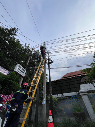PLN Icon Plus Tertibkan Kabel Ilegal di Tiang PLN Kota Sidoarjo untuk Dukung Mandiri U-20 Challenge Series