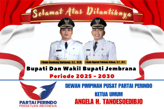 DPP Partai PERINDO Ucapkan Selamat atas Pelantikan Bupati - Wakil Bupati Jembrana Periode 2025-2030
