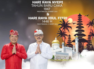 Pemerintah Kabupaten Bangli Mengucapkan Selamat Hari Raya Nyepi Caka 1947 dan Idul Fitri 1446 H
