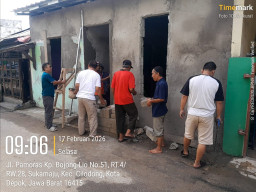 TMMD Ke-127 Kodim Depok Lanjutkan Rehab Tiga RTLH di Sukamaju