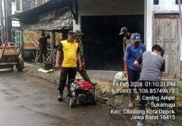 Hujan Tak Halangi Progres Drainase TMMD Capai 40 Persen