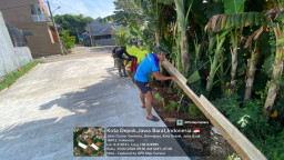 Cuaca Cerah Dukung Percepatan Pembangunan Jalan TMMD Depok