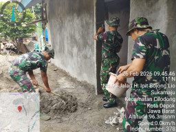 TMMD Ke-127 Depok Percepat Renovasi RTLH, Dansatgas: Rumah Layak Huni Adalah Hak Dasar Warga